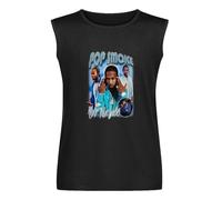 Pop Smoke Rip The Woo 90'S Hip Hop Bootleg Rap Men's Vest Tank Camiseta unisex Black Sleeveless Tee, Negro , 3XL