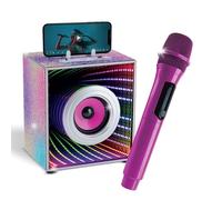 Pop Star Infinity: Altavoz de karaoke portátil y micrófono, potente altavoz de karaoke Bluetooth con micrófono inalámbrico y luces LED