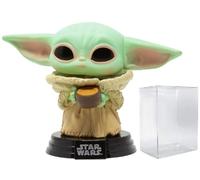 POP Star Wars: The Mandalorian - El niño con taza [Grogu] Funko Pop! Figura de vinilo (incluye funda protectora compatible con caja pop), multicolor, 3.75 pulgadas