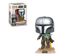 Pop star wars the mandalorian mando flying with jetpack standard