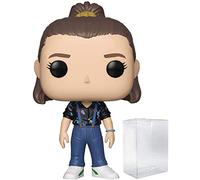 POP Stranger Things - Eleven con tirantes Funko figura de vinilo (incluye funda protectora compatible con caja pop), multicolor, 3.75 pulgadas
