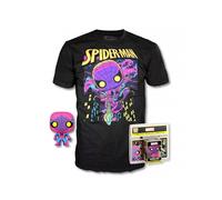 Pop & tee marvel spiderman black light funko + camiseta talla xl