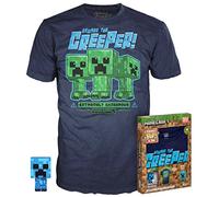 Pop & tee Minecraft Charged Creeper Funko + Camiseta Talla M