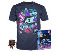 Pop & tee space jam looney tunes funko lebron james + camiseta pack 10
