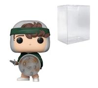 POP! TV: Stranger Things - Dustin con escudo #1463 incluido con funda protectora compatible