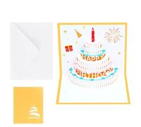 Pop-Up Birthday Card, 3D Birthday Postcards, Creative Cake Card, Creative Birthday Card, Handmade Birthday Cards, Artistic Pop-Up Cards, 3D Greeting Postcard for Mom, Sister, Boy, Girl
