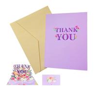 Pop-Up Birthday Cards,Thank You Card, 3D Christmas Flower Greetings, Elegant Greeting With Pop-Up Design, Pop-Up Postcard For Thanksgiving, Birthday, Special Occasions, 5.9x7.87in