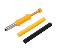Pop Up Carp Fishing Bait Making Tool, Portable Zig Imitation Rig Method Feeder with Three Grooves and Foam Sticks for 8mm Holes, Compact Plastic Bait Roller for Carp Anglers (Amarillo Negro)