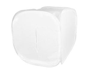 Pop-Up Cubo de luz (para fotografía de Producto (90 x 90 x 90 cm), Color Blanco con 4 Colores Fondo Bordadas