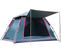 Pop-up Dome Tent Automatic Quick Open Thicken Waterproof Camp Outdoor Tent Ventilation Install Fully 2-4 Person, Setup Porch Double Layer-85 * 85 * 55INCH