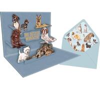 Pop-up-Grußkarte - I love Dogs