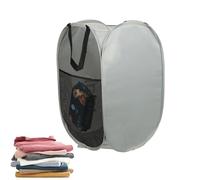 Pop Up Hamper, Bathroom Dirty Cloth Organizer, Portable Hamper with Handles, Side Pocket, Easy to Fold, 14.17x14.17x22.83 inches for Dorm, Laundry Room, Bathroom