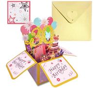 Pop Up Tarjeta Cumpleaños 30 Años Oro Rosa,3D Tarjeta Felicitacion Cumpleaños Original con Sobre Nota para Mujer,Birthday Gift Card Tarjetas Personalizadas Regalo para Mamá Esposa