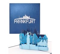 'Pop Up tarjeta"Frankfurt am Main - Skyline en 3d - Souvenir, Invitación, regalo & Viaje cupones Frankfurt a.m.