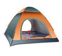 Pop-Up Tents 3-4 Person Orange Lightweight,with Easy Set-Up Portable Dome Tents,for Outdoor Activities,Beach Tent