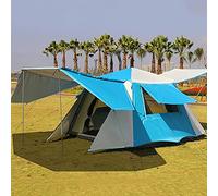 Pop Up Tents with Porch for Camping 3-4 Person Double Layer for Family Automatic Tent Easy Setup for Camping Hiking Mountaineering Beach