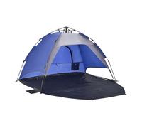 Pop up tienda de playa mullsjö automática 215 x 135 x 140 cm azul/gris oscuro [pro.tec]