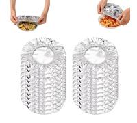 Pop-Up Tin Foil Food Insulation Cover, Aluminum Foil Food Covers, Kitchen Insulation Cover With Elastic Edges,Fruit Cling Wrap, Simple To Use, for Bowls,Pots,Containers (20pcs)