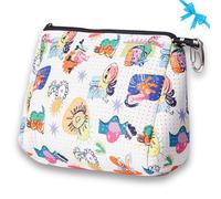 Pop Ups - Bolsa de maquillaje grande con cremallera, de neopreno, lavable a máquina, bolsa organizadora de cosméticos para mujer, Impresión Construyendo Futuros Blanco