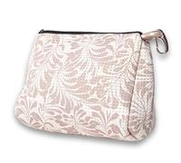 Pop Ups - Bolsa de maquillaje grande con cremallera, de neopreno, lavable a máquina, bolsa organizadora de cosméticos para mujer, Palm Dreams Beige