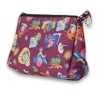 Pop Ups - Bolsa de maquillaje grande con cremallera, de neopreno, lavable a máquina, bolsa organizadora de cosméticos para mujer, Construyendo Futuros Borgoña