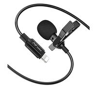 PoP voice Micrófono profesional para iPhone, micrófono omnidireccional de solapa para iPad, iPod, micrófono condensador para grabación de audio y video de iPhone, YouTube, entrevista, podcast,