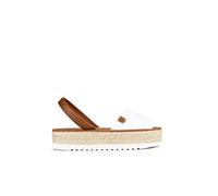 POPA PS26602, Menorquina Plataforma Saona Snake Blanco Mujer, 37 EU