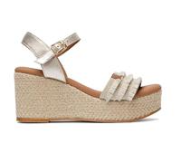POPA Sandalia con cuña Arambol oro con Flecos y Yute para mujer - Mujer color: oro talla: 40