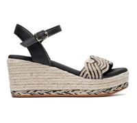 POPA Sandalia con cuña de esparto PopaGarua Yute negro- Alpargata Mujer con Hebilla - Mujer color: negro talla: 40
