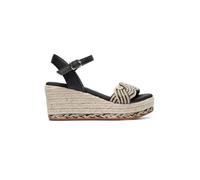 POPA Sandalia con cuña de esparto PopaGarua Yute negro- Alpargata Mujer con Hebilla - Mujer color: negro talla: 40