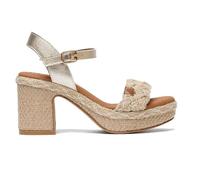 POPA Sandalia de tacón ancho Nerina Amura de yute en oro para Mujer - Mujer color: oro talla: 37