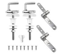 POPAPIE 2 Pcs Kit de Bisagras Tapa WC,Fijacion Tapa WC,Bisagras para Asiento de Inodoro Kit de Fijación,Accesorios de Repuesto para Asiento de Inodoro para Hoteles Oficinas