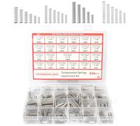 POPAPIE 300 Piezas Kit Surtido de Resortes de Compresión,Muelles Pequeños,Mini resortes de Acero Inoxidable con Caja de Almacenamiento Para DIY Bricolaje Craft Repair,23 tamaños Diferentes