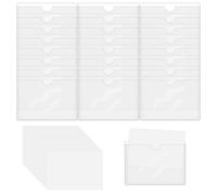 POPAPIE 36 Piezas Bolsillo Autoadhesivo 6 x 10 cm Fundas Autoadhesivas Tarjetas de Índice Bolsillos Adhesivos Transparentes para Home Office School