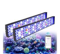 PopBloom H54 Reef 120W para pecera de agua salada Coral SPS LPS, para 110-140cm (2x H54 luces con kit para colgar)