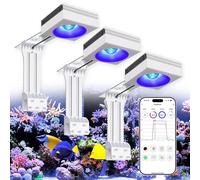 PopBloom RL115 WiFi Iluminación LED para Acuario Arrecif120W, APP Programa Rampa LED Acuario Agua de Mar de Espectro Completo para Acuario de Coral, la APP soporta francés
