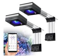 PopBloom RL90 Luz para acuarios marinos de espectro completo (negro) - Kit de brazo deslizante trasero, para el crecimiento de corales SPS LPS en acuario marino de 90 cm, 3 pies y 36 pulgadas