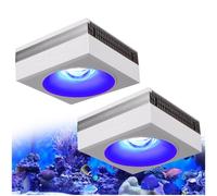 PopBloom RL90 WiFi luz led acuario marino 200W, lampara acuario pantalla led acuario coral para acuario marino de 80-120cm SPS/LPS, APP supporte l'espagnol (2 lámparas con kit para colgar)