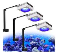 PopBloom RL90 WiFi luz led Acuario Marino, lampara Acuarios Pantalla led Acuario Coral, Luces para acuarios (3 lámparas con kit de montaje)