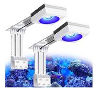 PopBloom RL90 WiFi Luz LED de Acuario Marino 200W, Iluminación Acuario Marino para 80-120cm arrecife Coral Acuario de Peces,APP supporte l'espagnol (2 lámparas con kit de montaje)