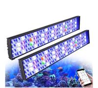 PopBloom-WiFi Luz LED para Acuario Marino, Lámpara de Acuario de Espectro Completo para Coral de Arrecife SPS/LPS Luz de Pecera (120W (Para 110-140cm))