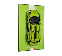 popbricks Expositor de pared premium para Lego Technic Lamborghini Sián FKP 37 42115 - Marco de exhibición a juego de colores, duradero y resistente al polvo, perfecto para arte de pared en el hogar u