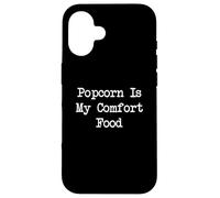 Popcorn Is My Comfort Food Funny Popcorn Minimalista Carcasa para iPhone 16
