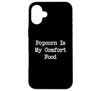 Popcorn Is My Comfort Food Funny Popcorn Minimalista Carcasa para iPhone 16 Plus