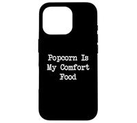 Popcorn Is My Comfort Food Funny Popcorn Minimalista Carcasa para iPhone 16 Pro