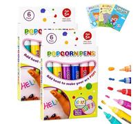 Popcorn Pens, 3D Puffy Art Pens for DIY Crafts &School Projects and Creative Coloring (12Pcs)