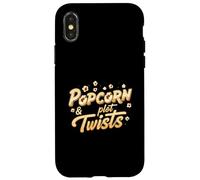 Popcorn & Plot Twists Funny Movie Film TV Show Fan Carcasa para iPhone X/XS