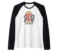Popcorn & Plot Twists Movie Film Buff Cinema Fan Camiseta Manga Raglan
