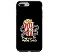 Popcorn & Plot Twists Movie Film Buff Cinema Fan Carcasa para iPhone 7 Plus/8 Plus