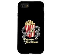 Popcorn & Plot Twists Movie Film Buff Cinema Fan Carcasa para iPhone SE (2020) / 7/8